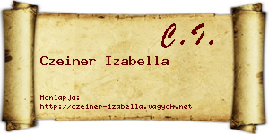 Czeiner Izabella névjegykártya